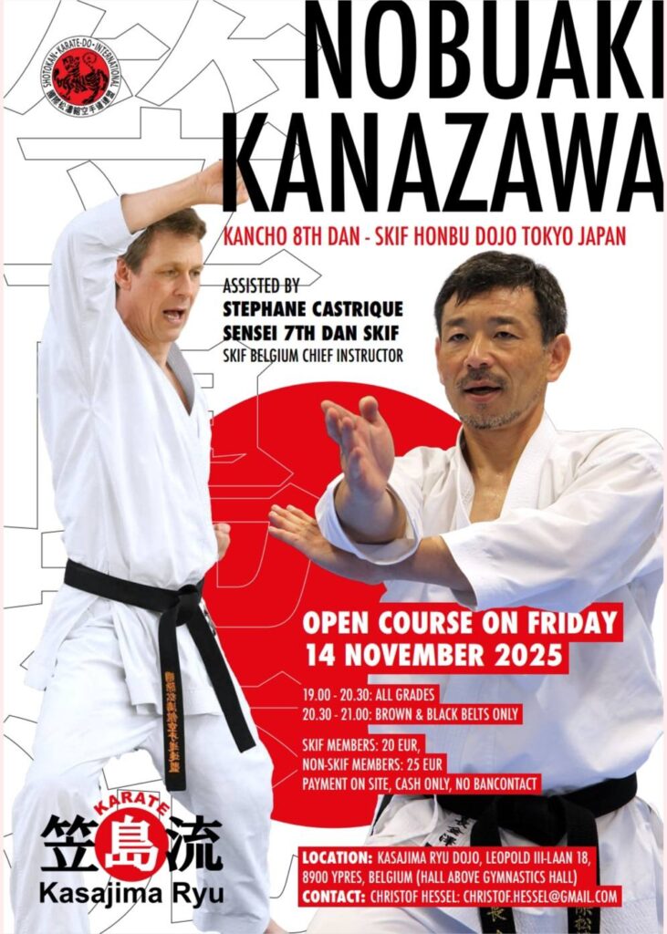 Kasajima Ryu - Affiche stage Nobuaki Kanazawa Ieper